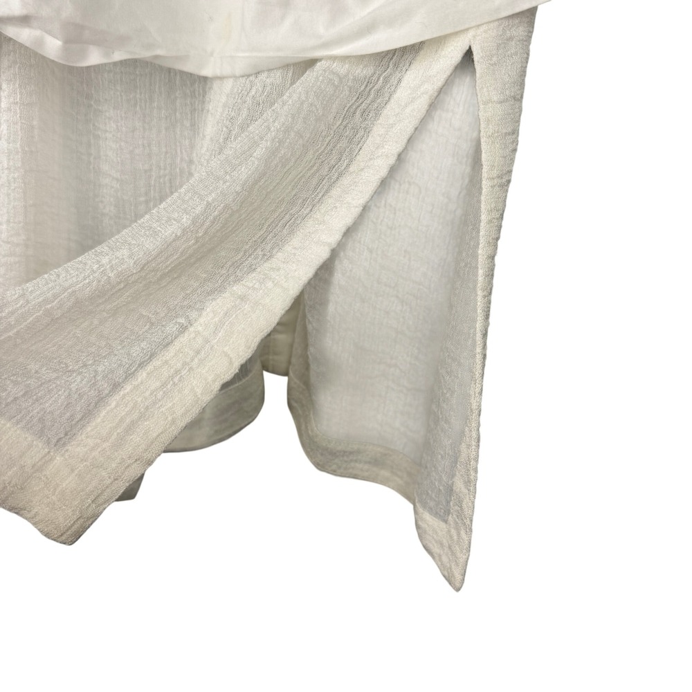 Helmut Lang Y2K Layered Button Down Shirt Womens TP White‎ Sheer Gauze Cotton - Picture 3 of 9